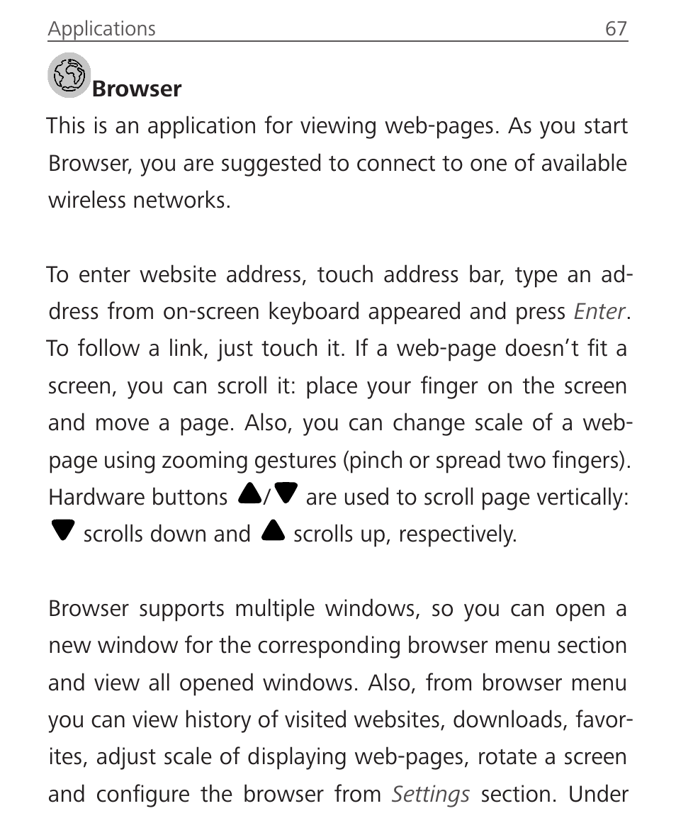 Browser, Browser 67 | PocketBook Ultra User Manual | Page 67 / 102