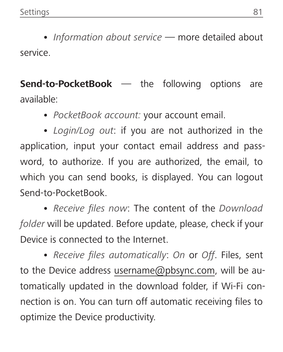 PocketBook Ultra User Manual | Page 81 / 102