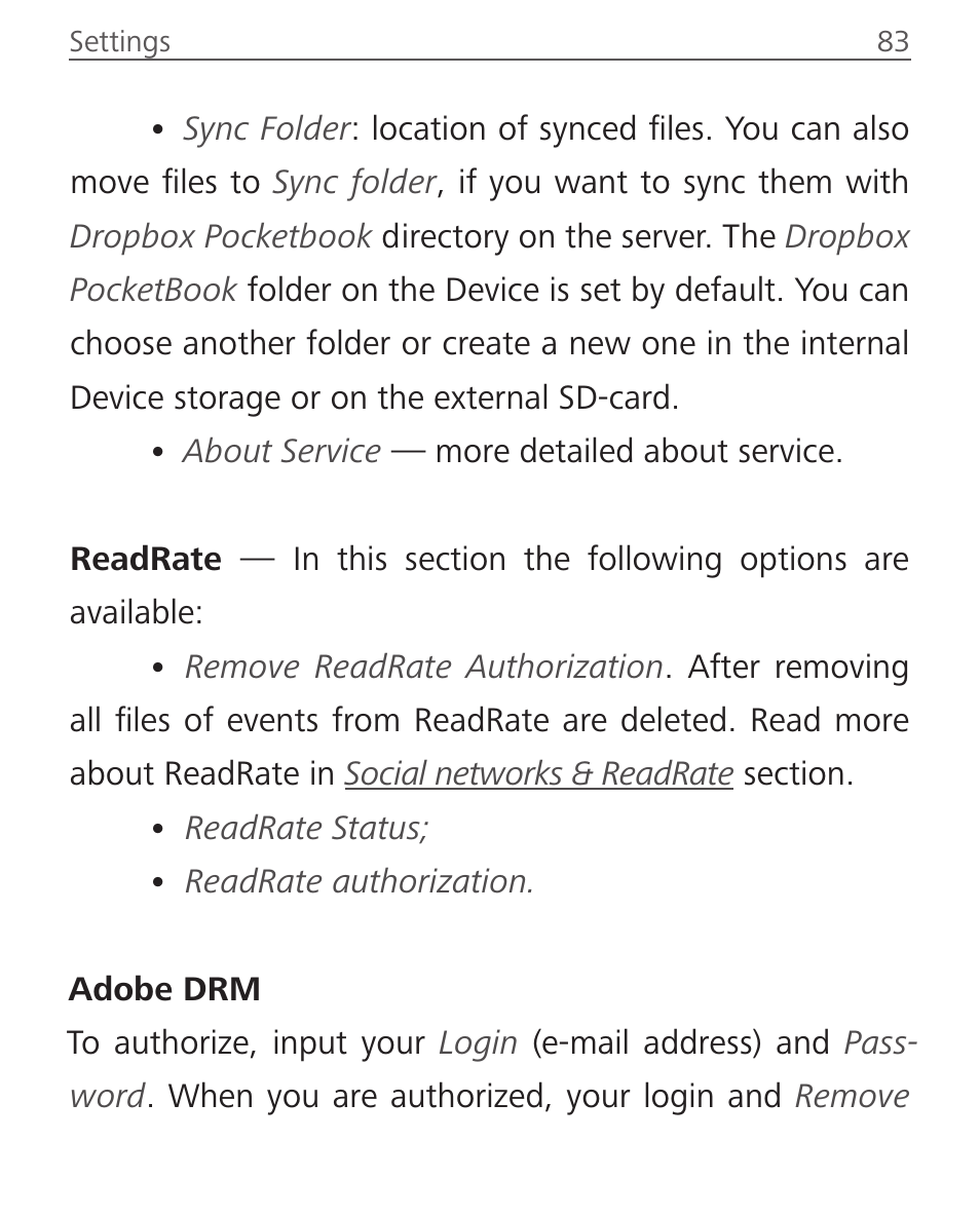 PocketBook Ultra User Manual | Page 83 / 102