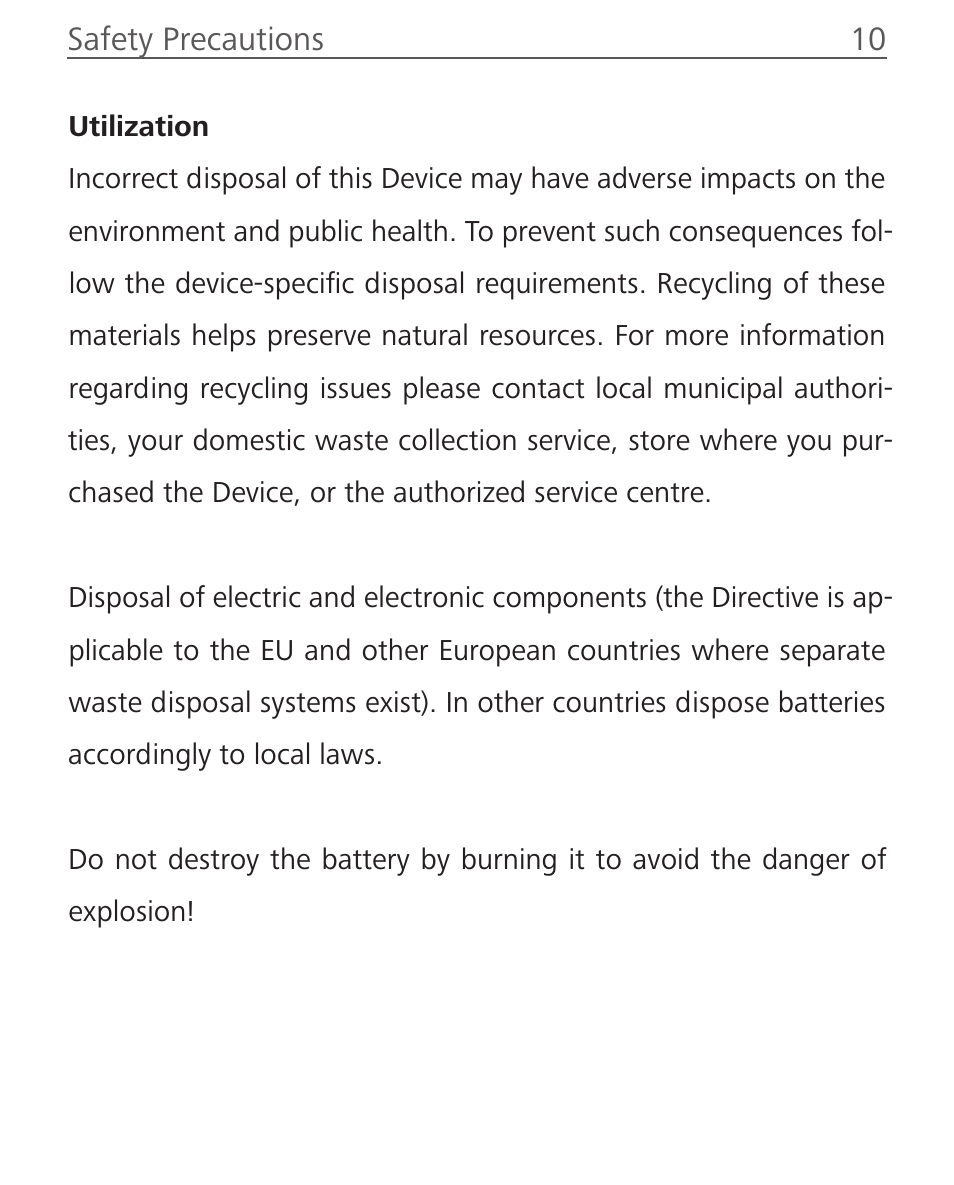 Utilization, Utilization 10 | PocketBook Aqua User Manual | Page 10 / 91