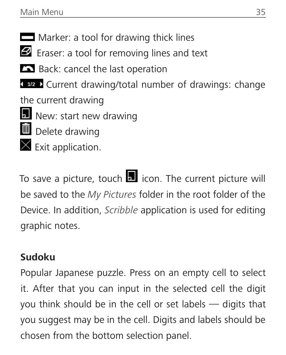 Sudoku, Sudoku 35 | PocketBook Aqua User Manual | Page 35 / 91