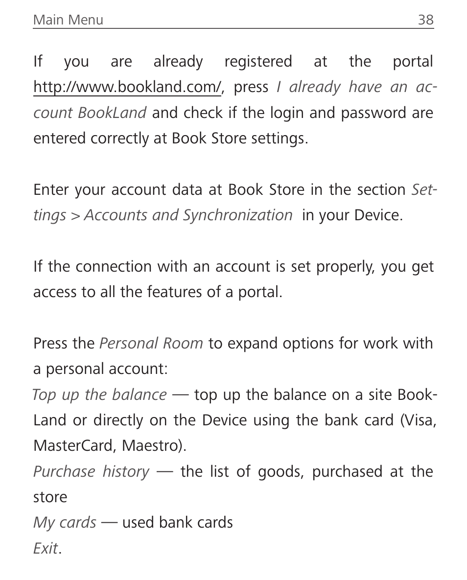 PocketBook Aqua User Manual | Page 38 / 91