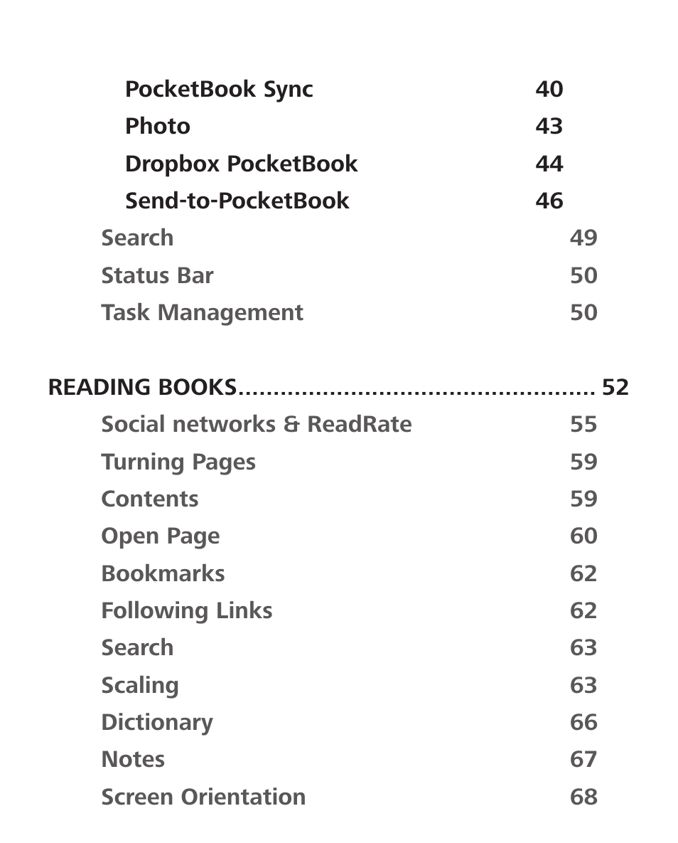 PocketBook Aqua User Manual | Page 4 / 91