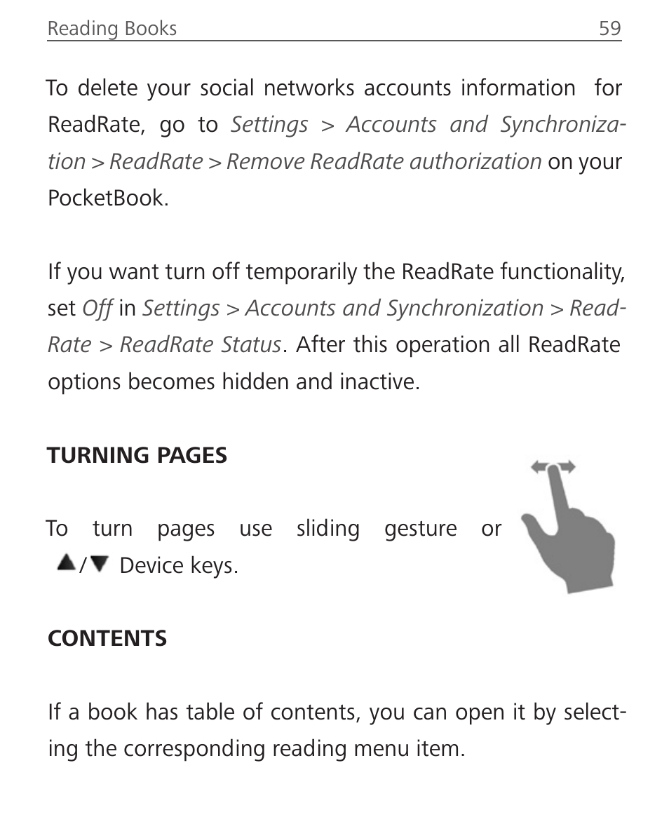 PocketBook Aqua User Manual | Page 59 / 91