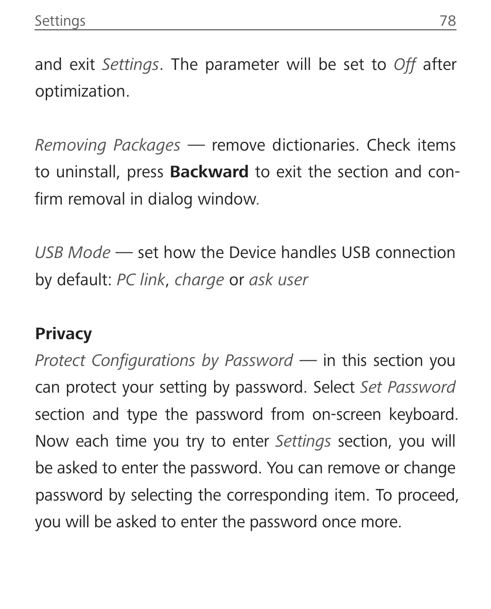 PocketBook Aqua User Manual | Page 78 / 91