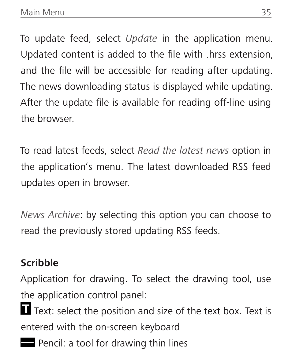 Scribble, Scribble 35 | PocketBook Touch Lux 2 User Manual | Page 35 / 95