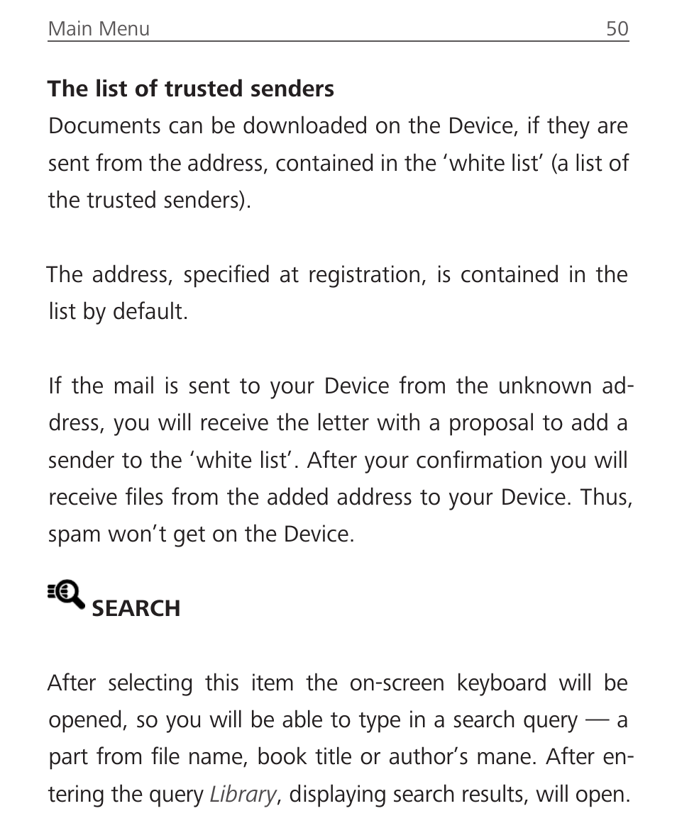 Search, Search 50 | PocketBook Touch Lux 2 User Manual | Page 50 / 95