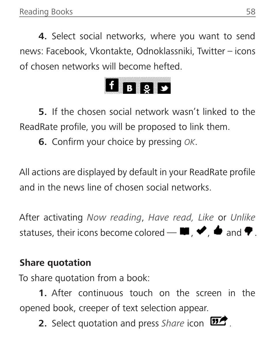 PocketBook Touch Lux 2 User Manual | Page 58 / 95