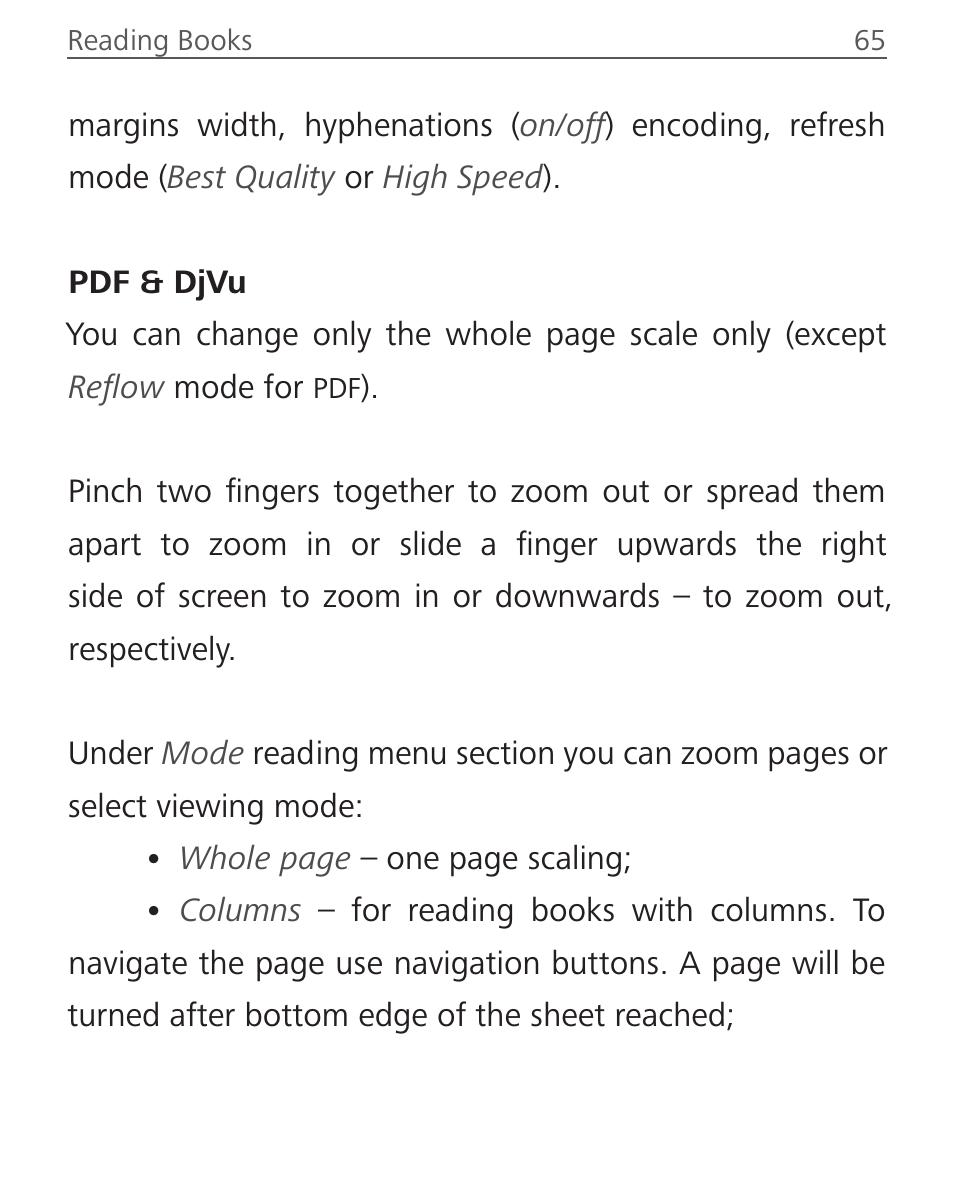 Pdf & djvu | PocketBook Touch Lux 2 User Manual | Page 65 / 95