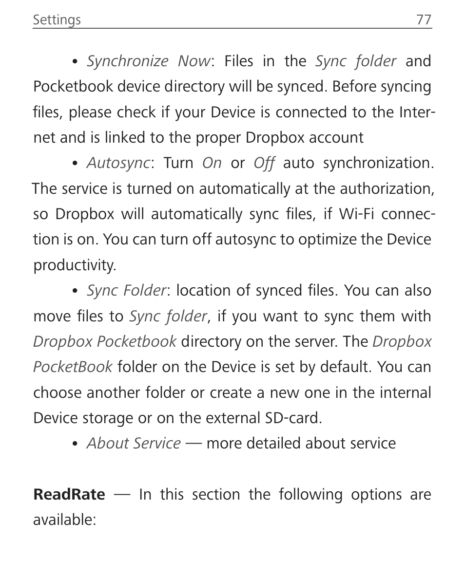 PocketBook Touch Lux 2 User Manual | Page 77 / 95