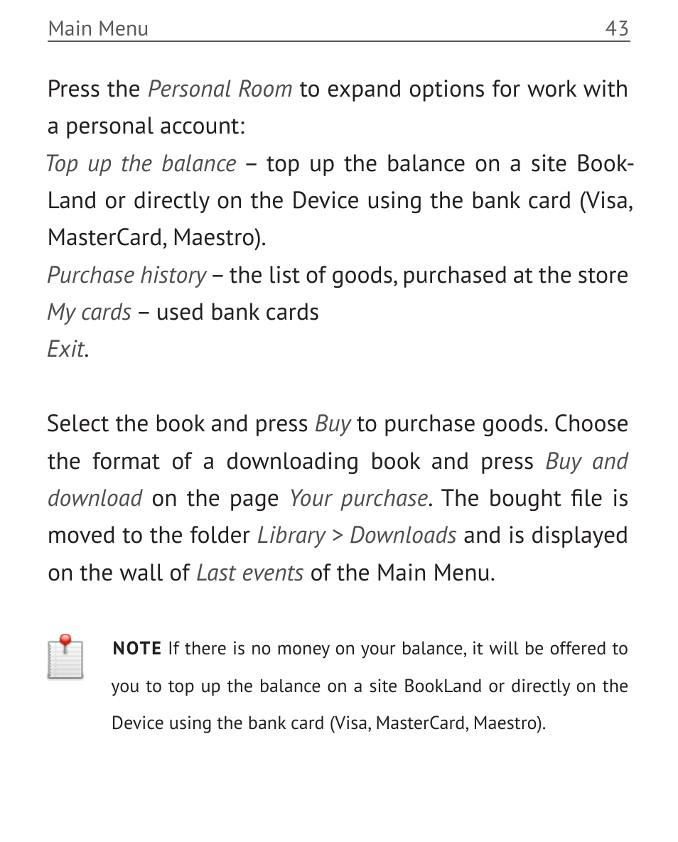 PocketBook Touch User Manual | Page 43 / 101
