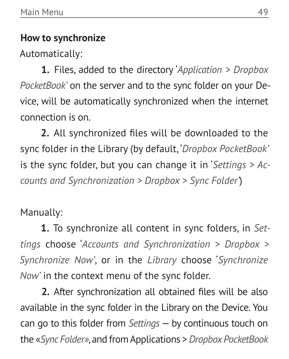 PocketBook Touch User Manual | Page 49 / 101