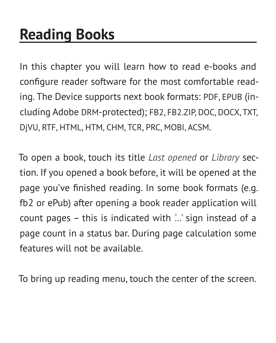 Reading books | PocketBook Touch User Manual | Page 57 / 101