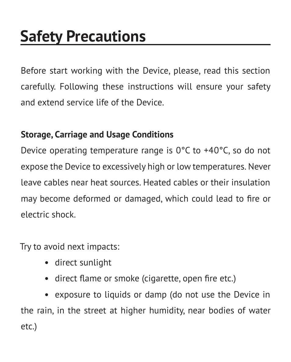 Safety precautions | PocketBook Touch User Manual | Page 6 / 101