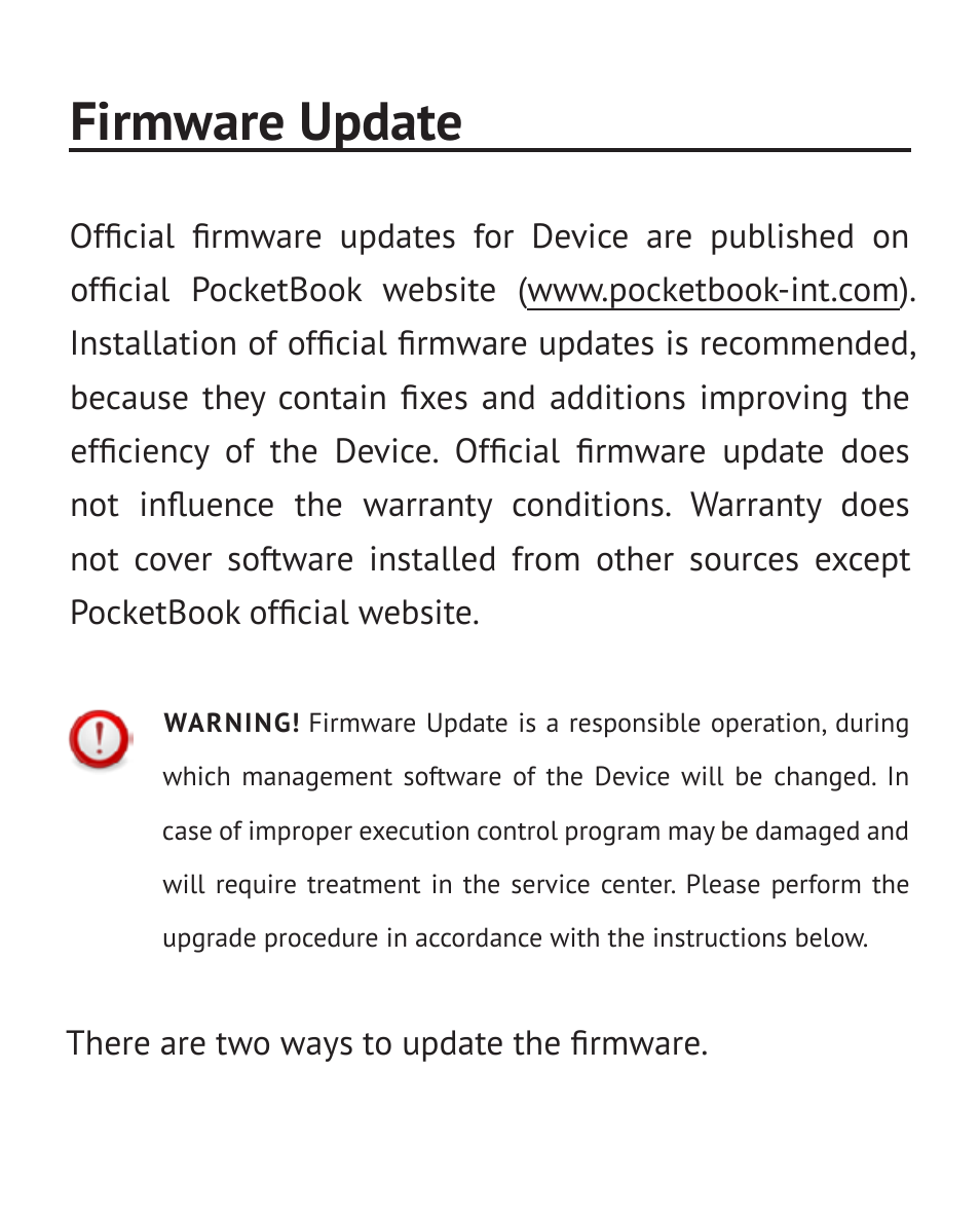 Firmware update | PocketBook Touch User Manual | Page 91 / 101