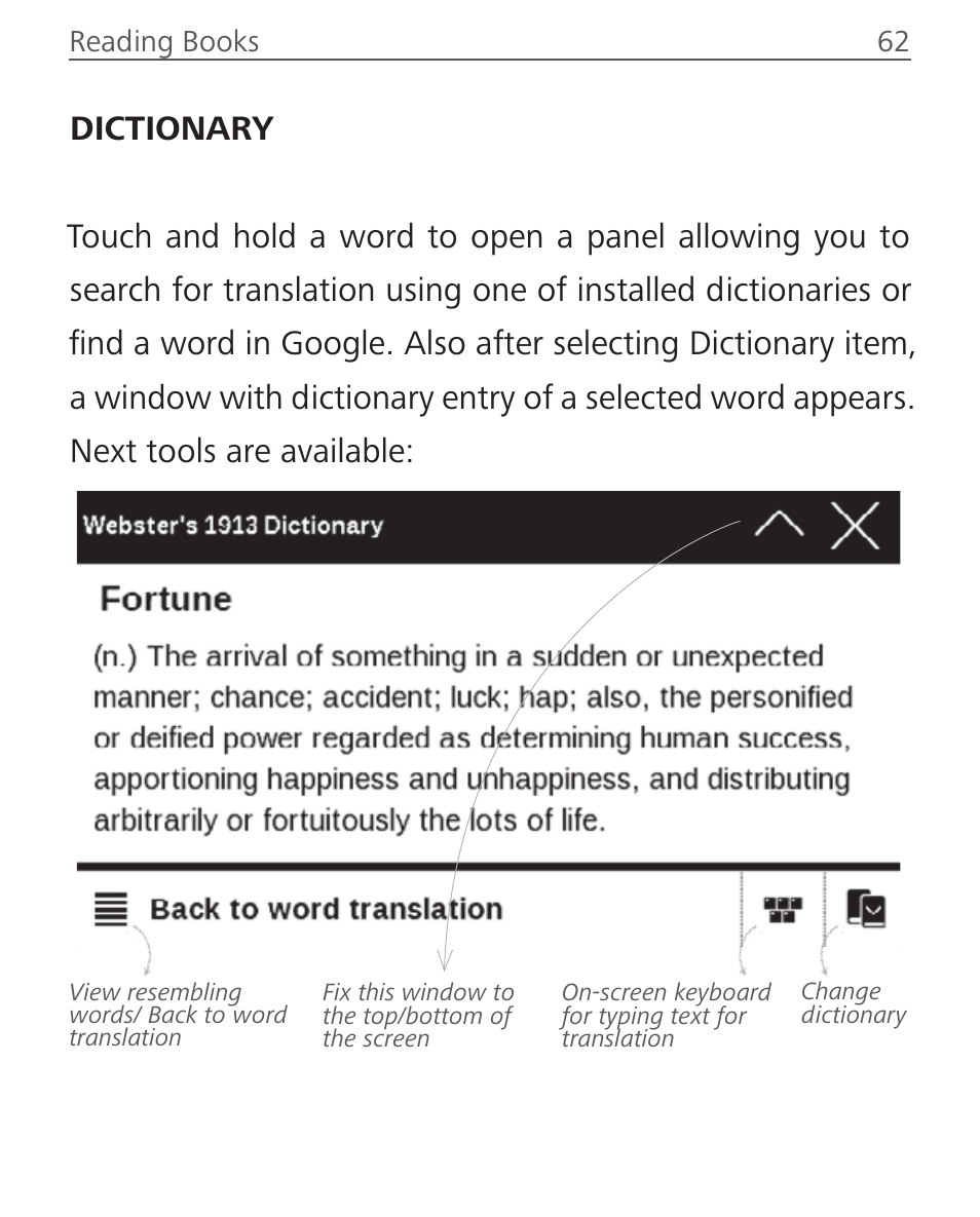 Dictionary, Dictionary 66 | PocketBook Basic Touch User Manual | Page 67 / 93