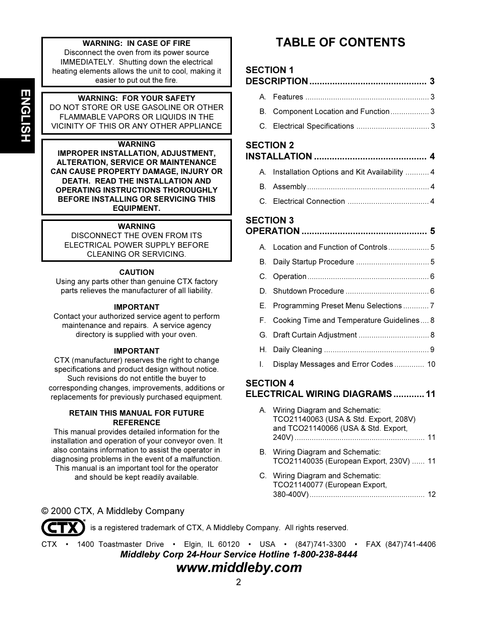 CTX TCO21140063 User Manual | Page 2 / 48