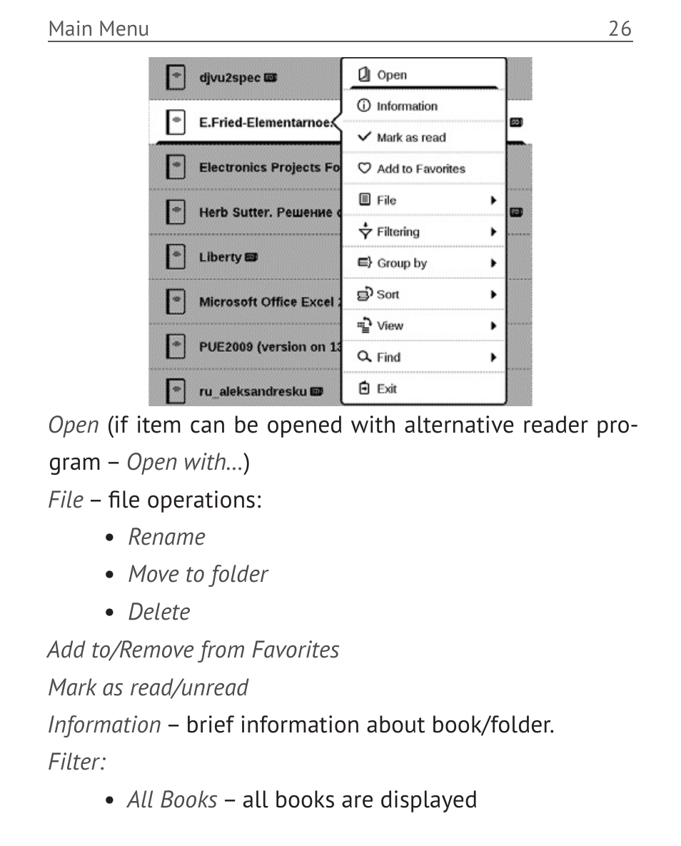 PocketBook Mini User Manual | Page 26 / 68