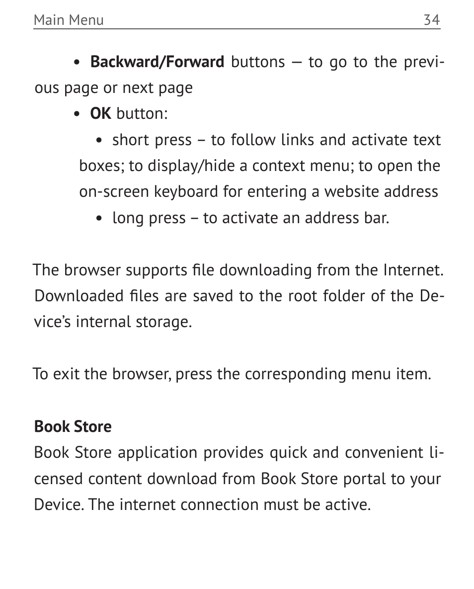 Book store | PocketBook Mini User Manual | Page 34 / 68