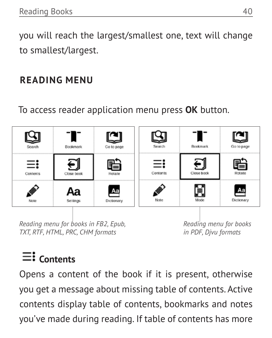 PocketBook Mini User Manual | Page 40 / 68