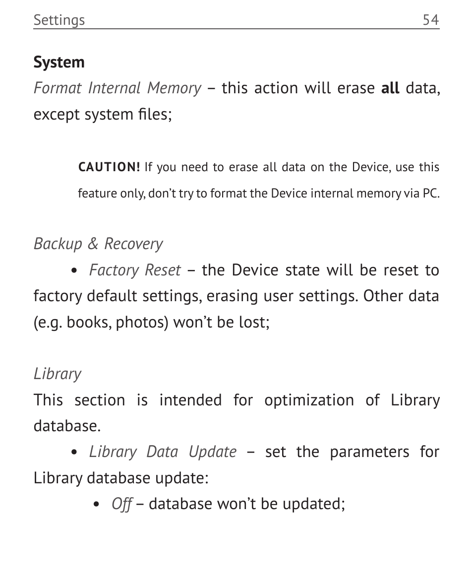 PocketBook Mini User Manual | Page 54 / 68