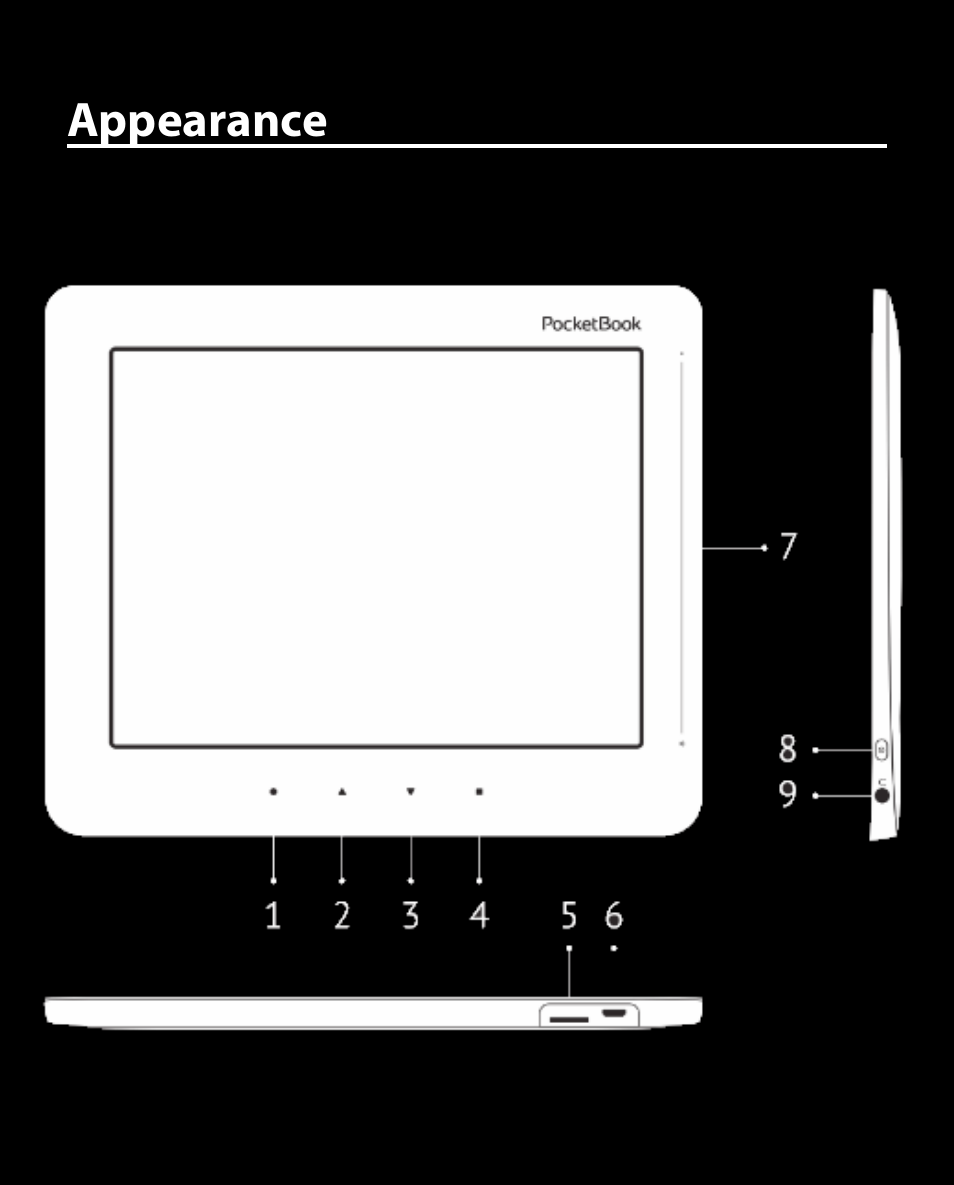 Appearance | PocketBook Color Lux User Manual | Page 11 / 89