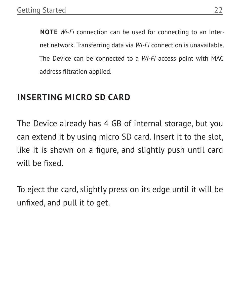 Inserting micro sd card | PocketBook Color Lux User Manual | Page 23 / 89