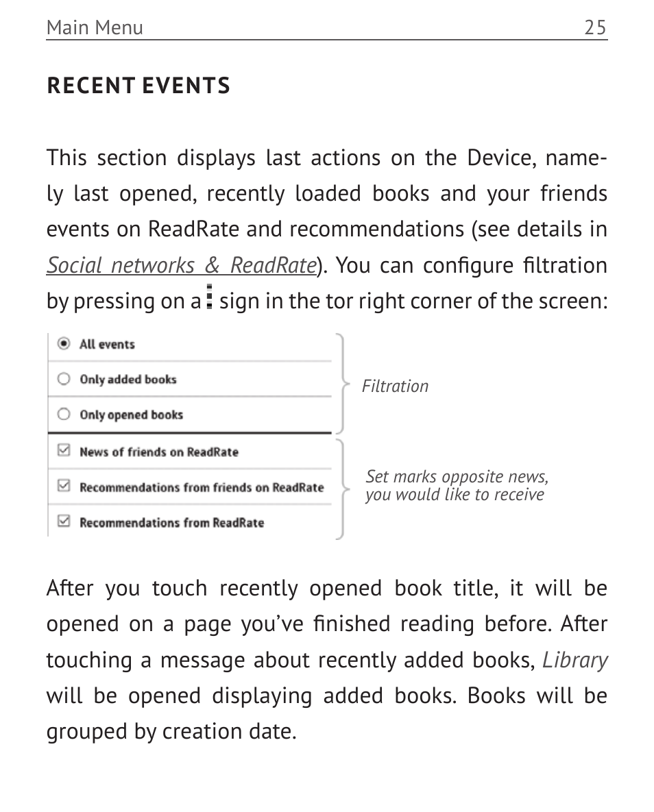 Recent events | PocketBook Color Lux User Manual | Page 26 / 89