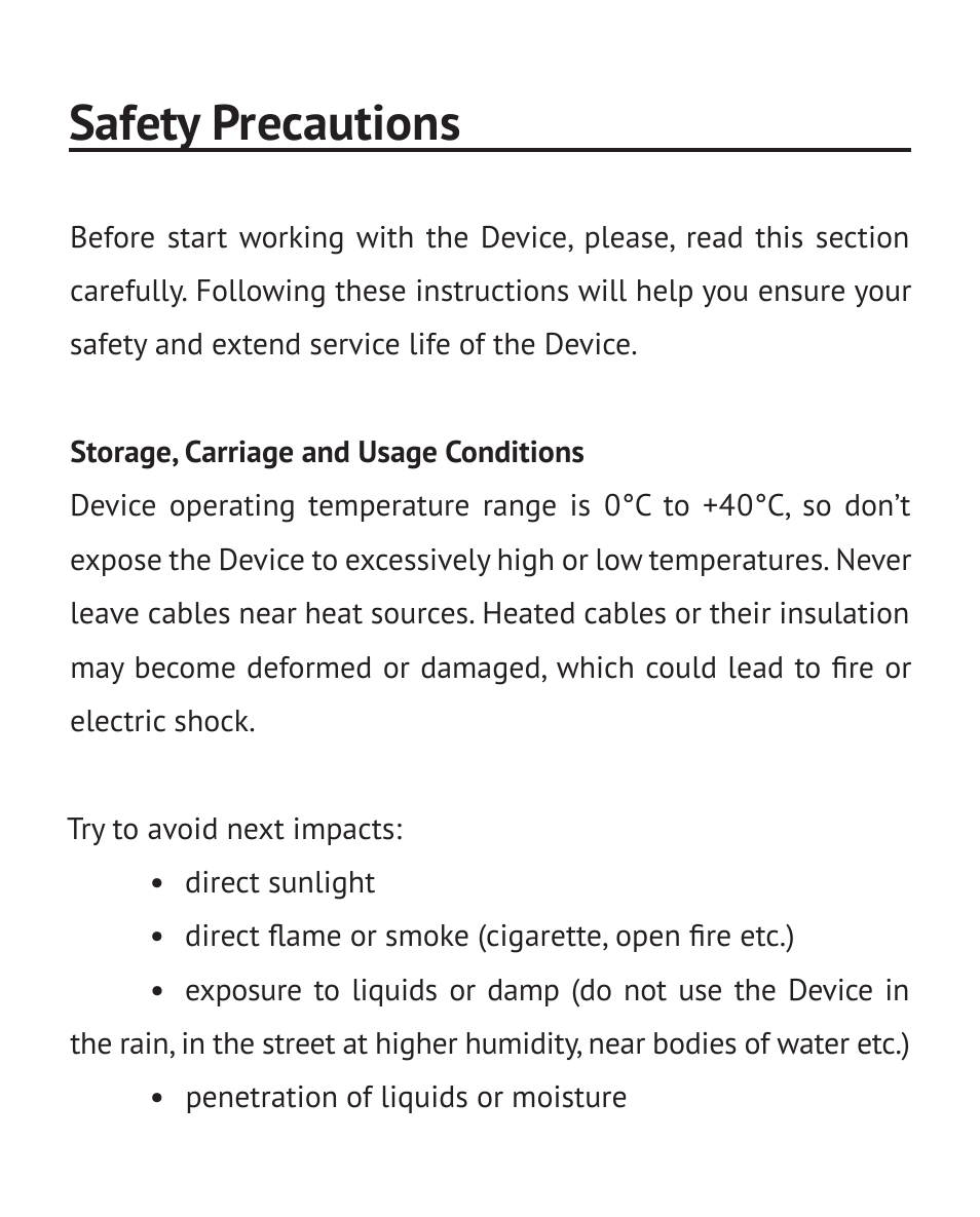 Safety precautions | PocketBook Color Lux User Manual | Page 6 / 89