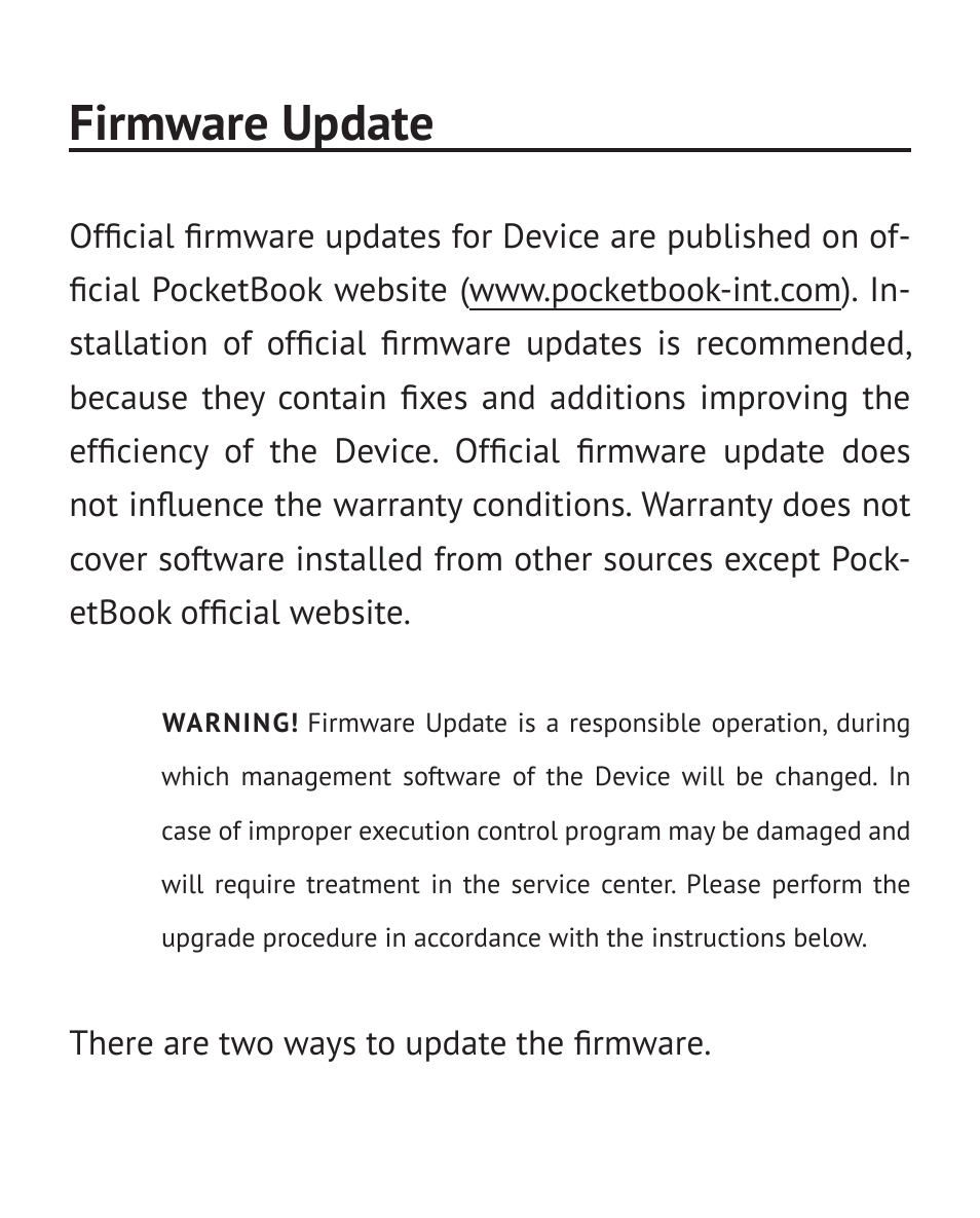 Firmware update | PocketBook Color Lux User Manual | Page 80 / 89