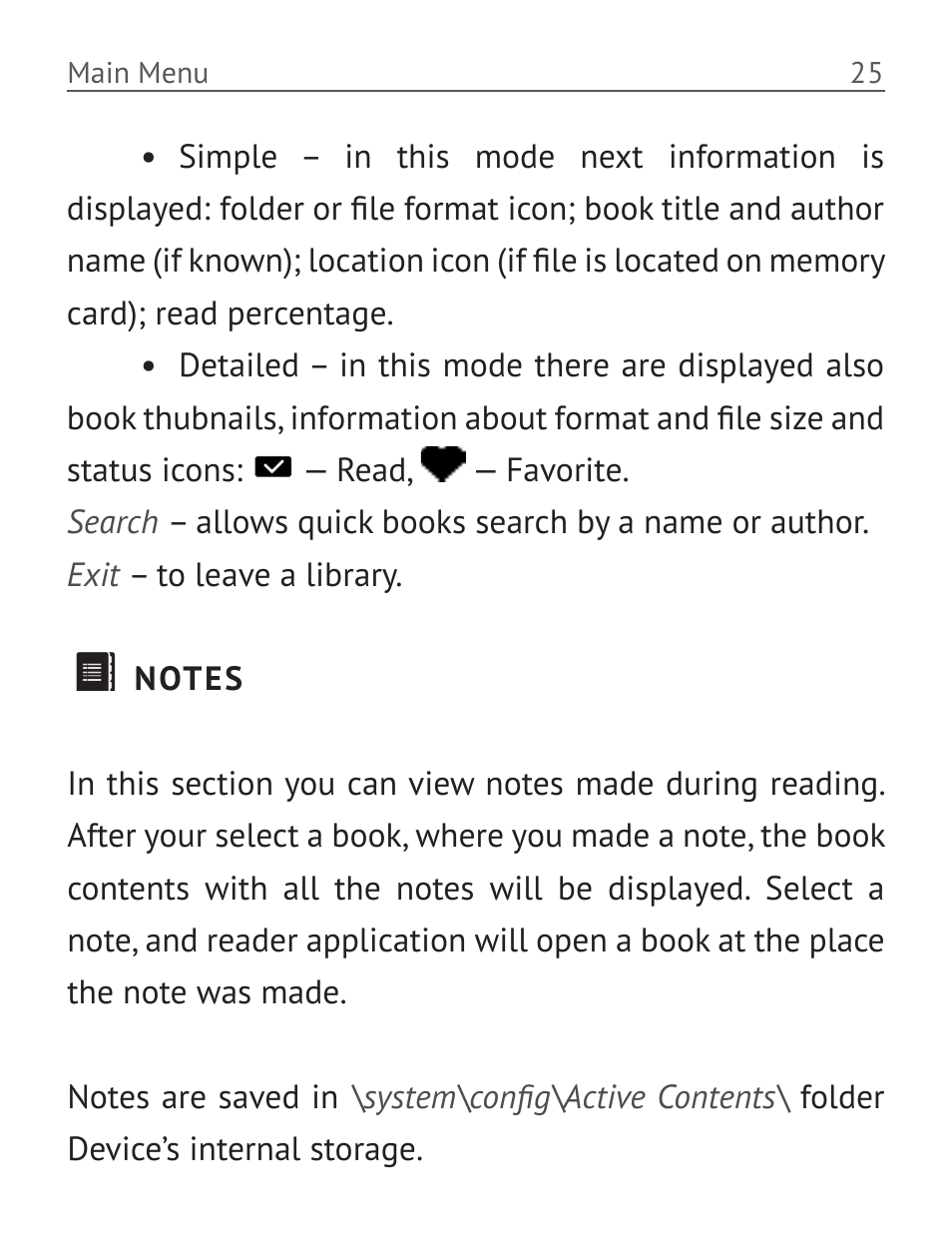 Notes | PocketBook Basic New 613 User Manual | Page 26 / 54