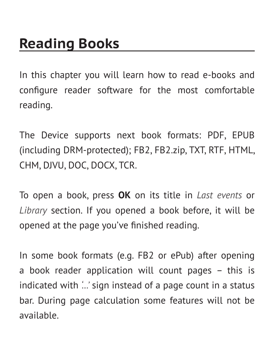 Reading books | PocketBook Basic New 613 User Manual | Page 31 / 54