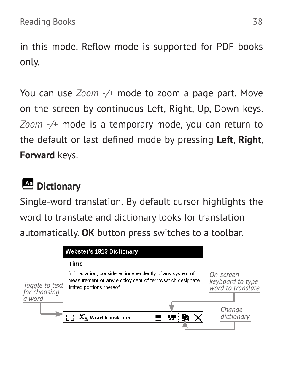 Dictionary | PocketBook Basic New 613 User Manual | Page 39 / 54