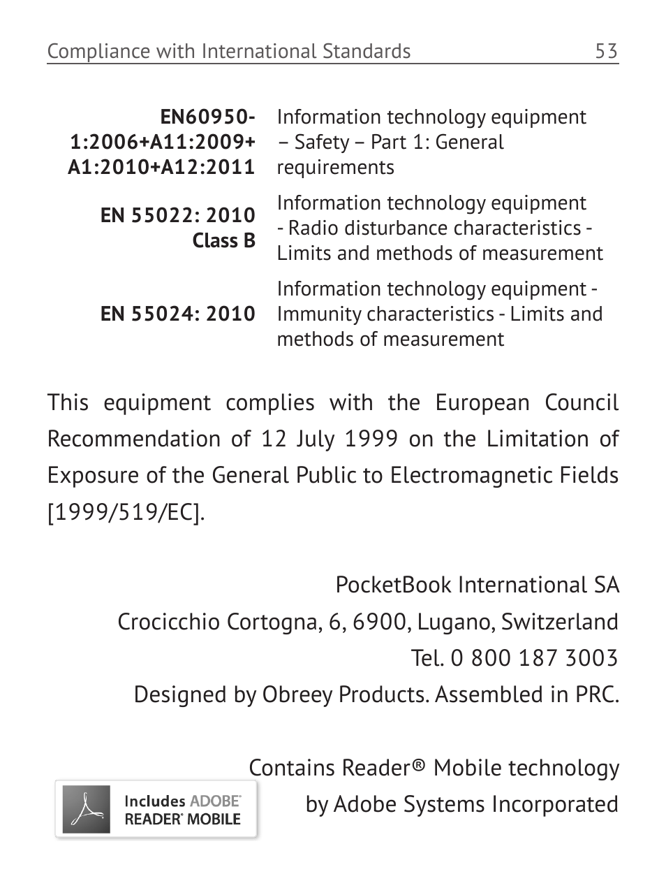 PocketBook Basic New 613 User Manual | Page 54 / 54