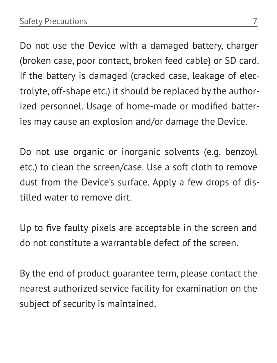 Maintenance, Maintenance 7 | PocketBook Basic New 613 User Manual | Page 8 / 54