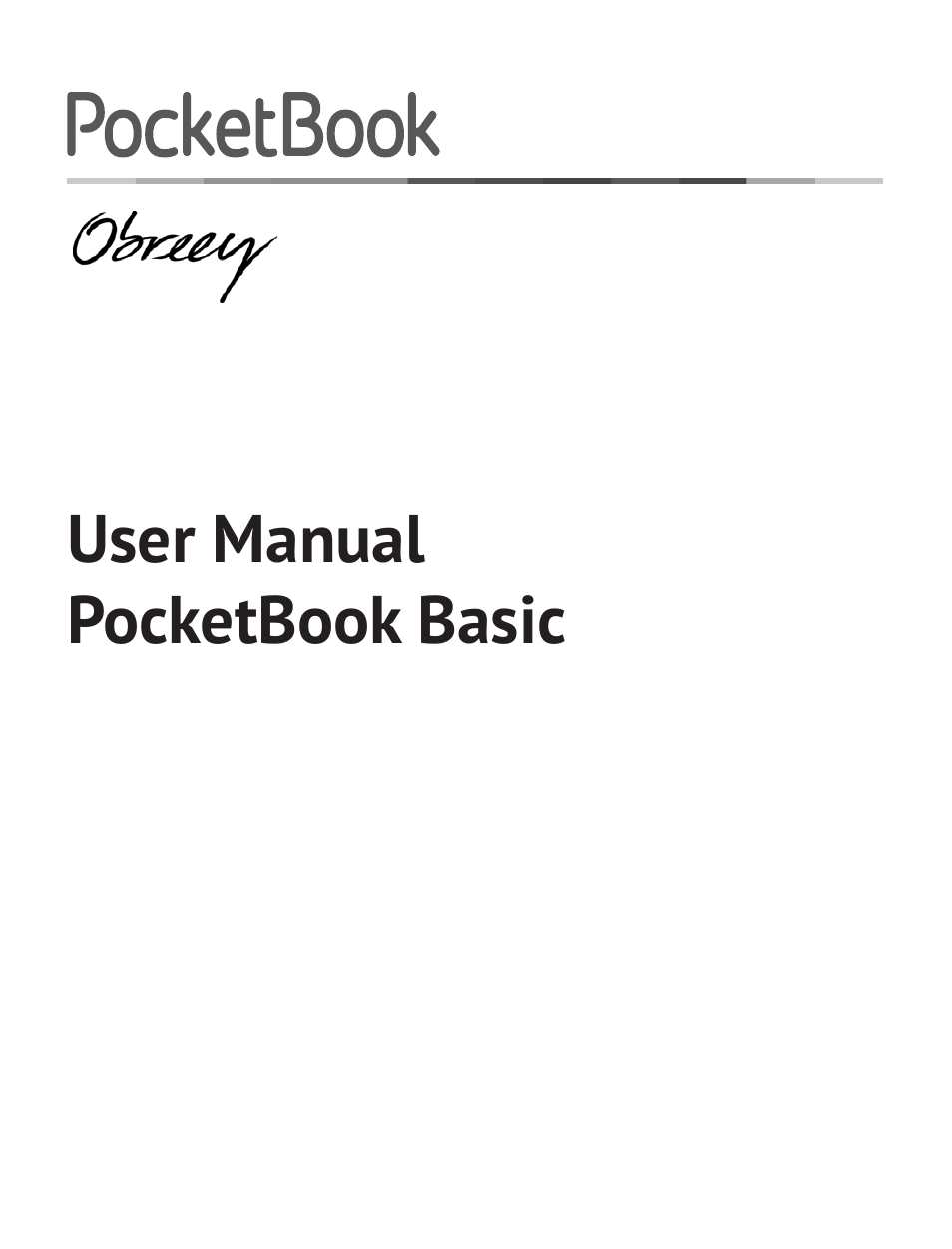 PocketBook Basic 611 User Manual | 64 pages