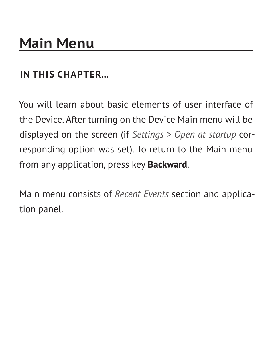 Main menu | PocketBook Basic 611 User Manual | Page 24 / 64