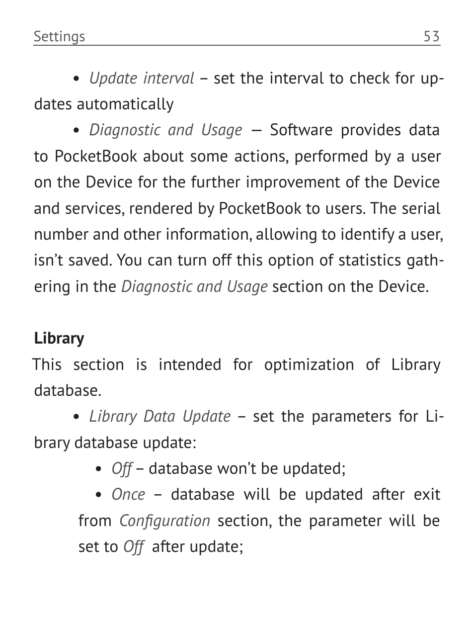 Library, Library 53 | PocketBook Basic 611 User Manual | Page 54 / 64