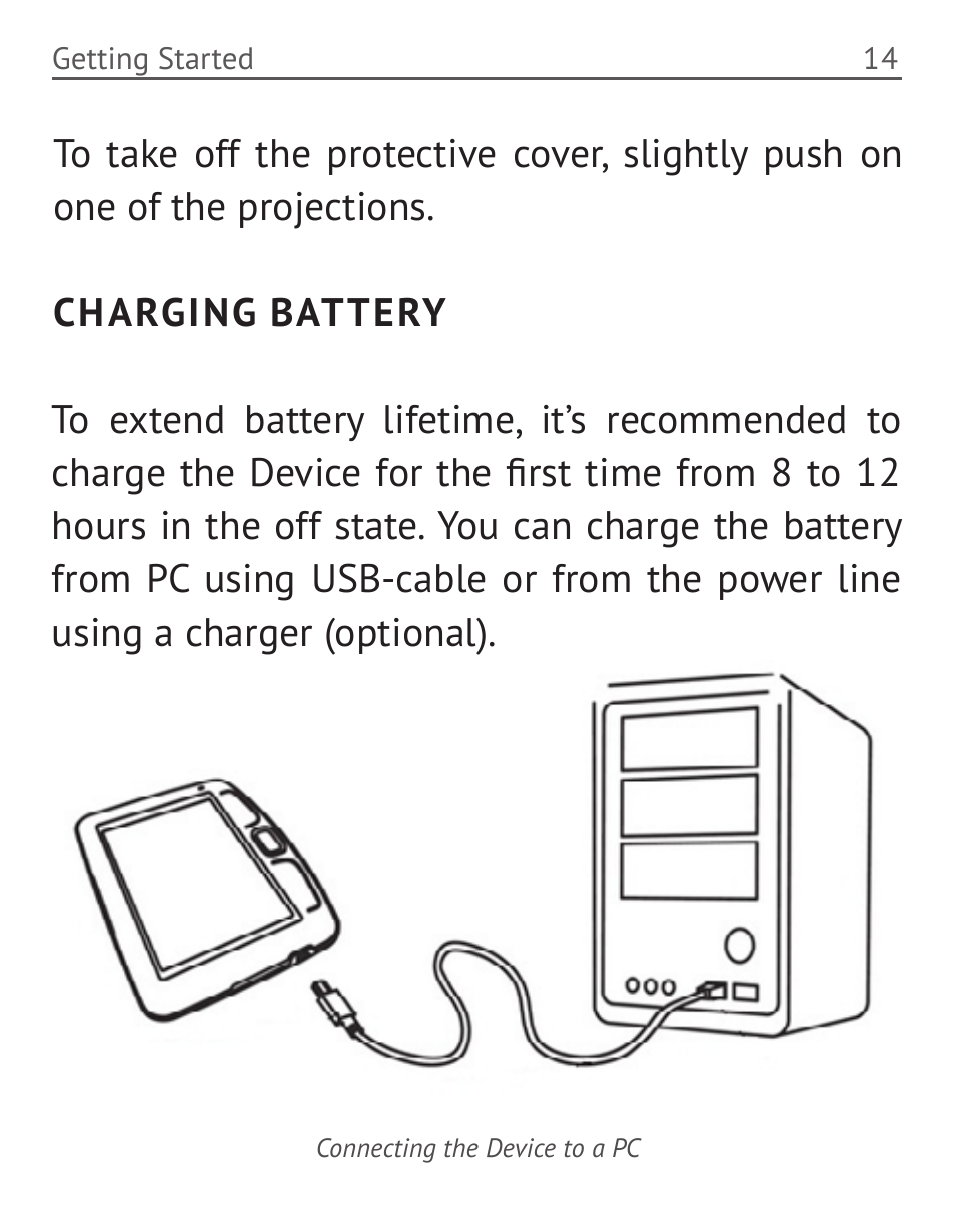 Charging battery | PocketBook 36 Plus User Manual | Page 15 / 67