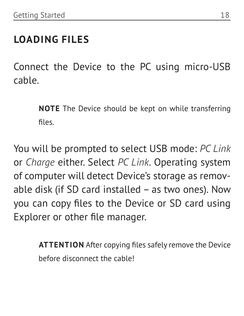 Loading files | PocketBook 36 Plus User Manual | Page 19 / 67