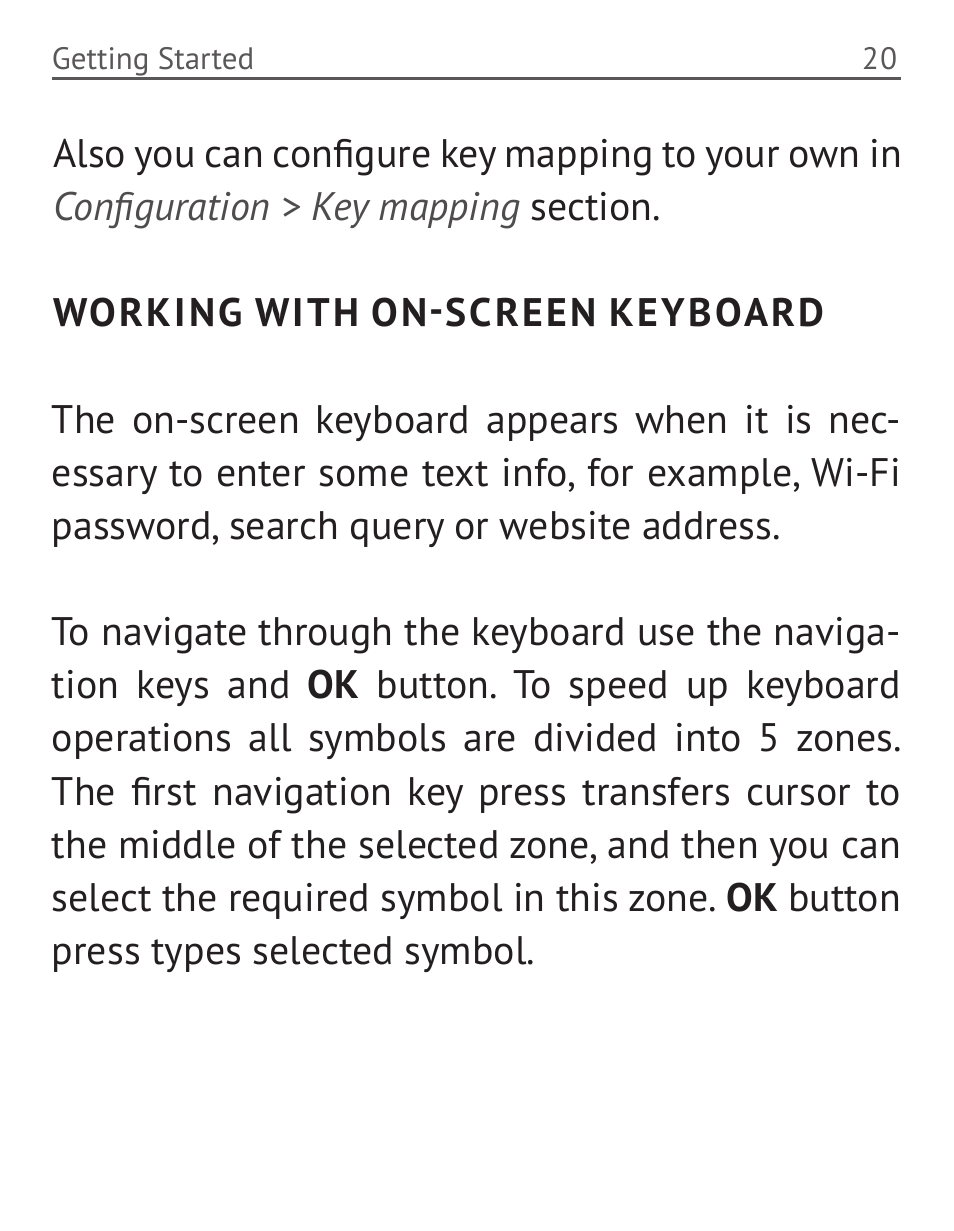 Working with on-screen keyboard | PocketBook 36 Plus User Manual | Page 21 / 67