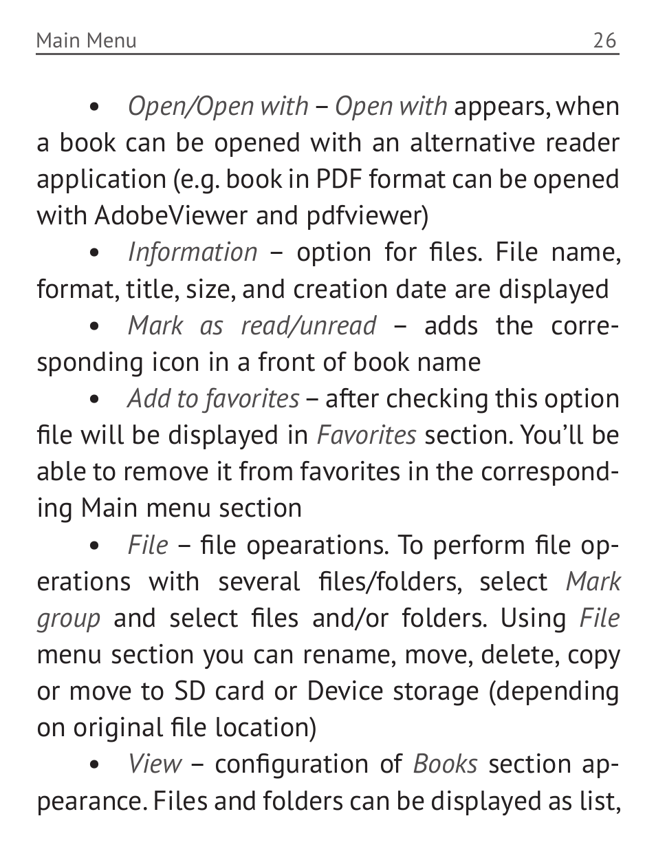 PocketBook 36 Plus User Manual | Page 27 / 67