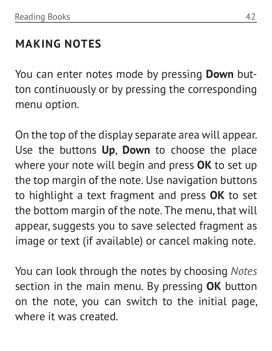 Making notes | PocketBook 36 Plus User Manual | Page 43 / 67