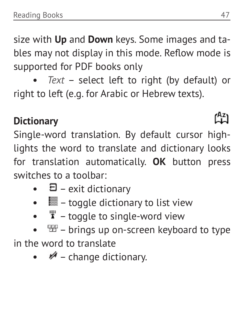 PocketBook 36 Plus User Manual | Page 48 / 67