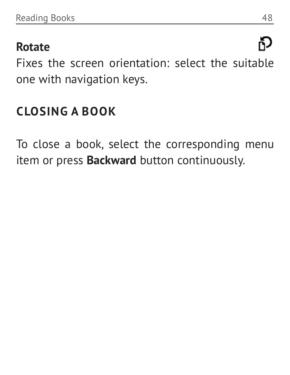 Closing a book | PocketBook 36 Plus User Manual | Page 49 / 67
