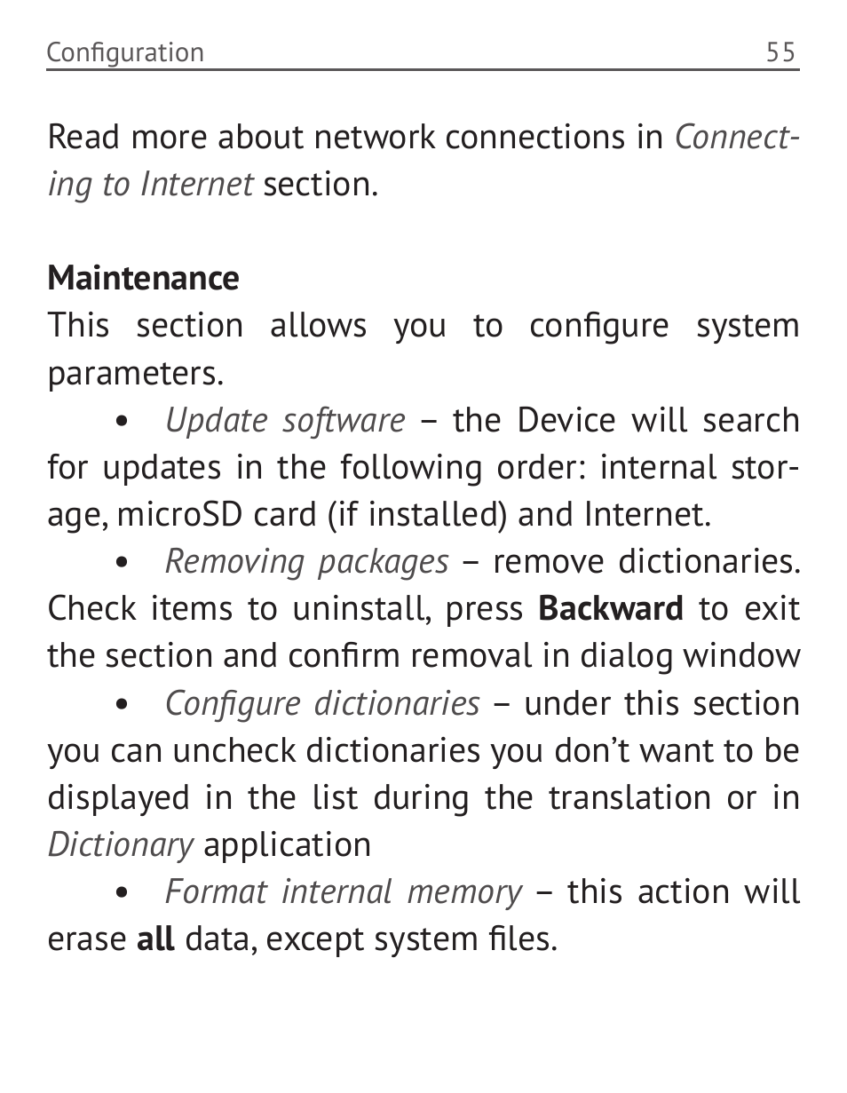 PocketBook 36 Plus User Manual | Page 56 / 67