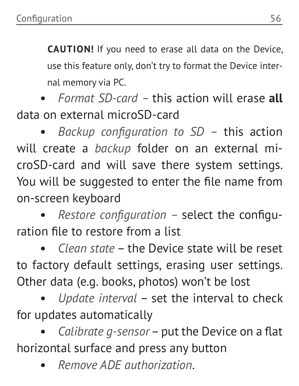 PocketBook 36 Plus User Manual | Page 57 / 67