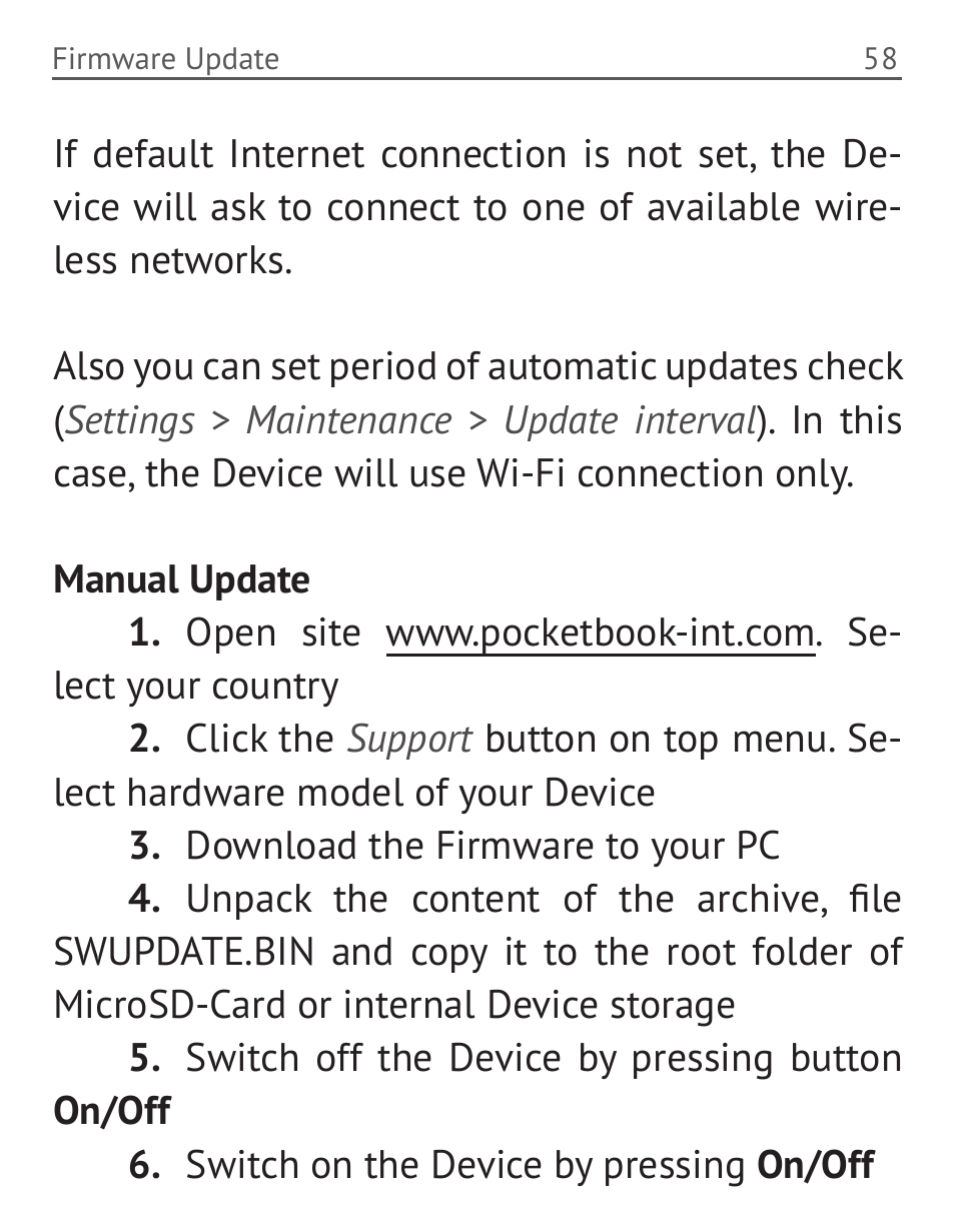 PocketBook 36 Plus User Manual | Page 59 / 67