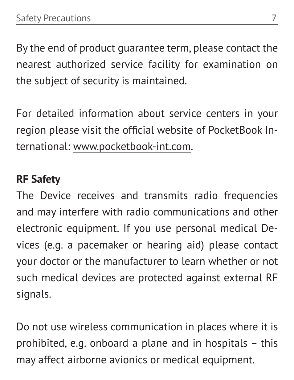 PocketBook 36 Plus User Manual | Page 8 / 67