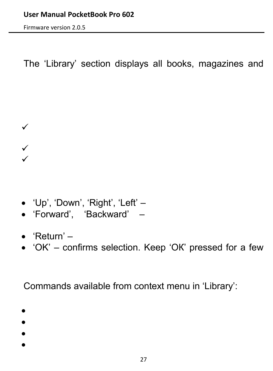 PocketBook Pro 602 User Manual | Page 27 / 87